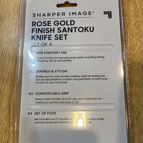 Sharper Image Santoku Rose Gold Knife Set - Picture 3 of 3